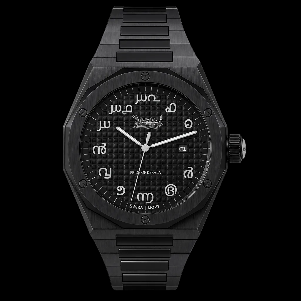 Pride of Kerala Onyx Black PVD 40mm